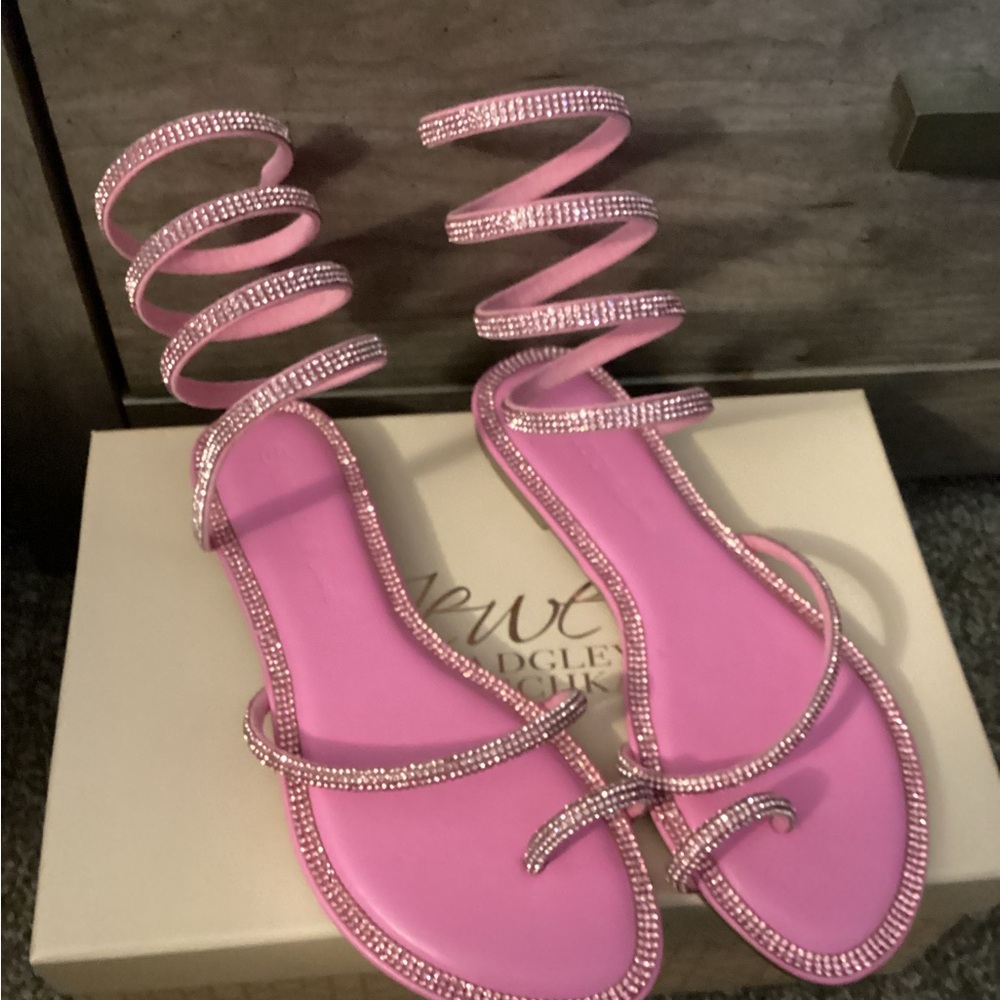 Elegant Pink Strappy Sandals